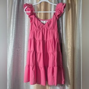 **2 for $40** Endless Rose Pink Ruffle Mini Dress